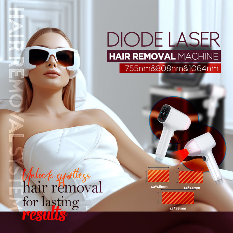 آلة إزالة الشعر من الديود الطبي TFT 755 Nm 808 Nm 940 Nm 1064 Nm لـ سولون